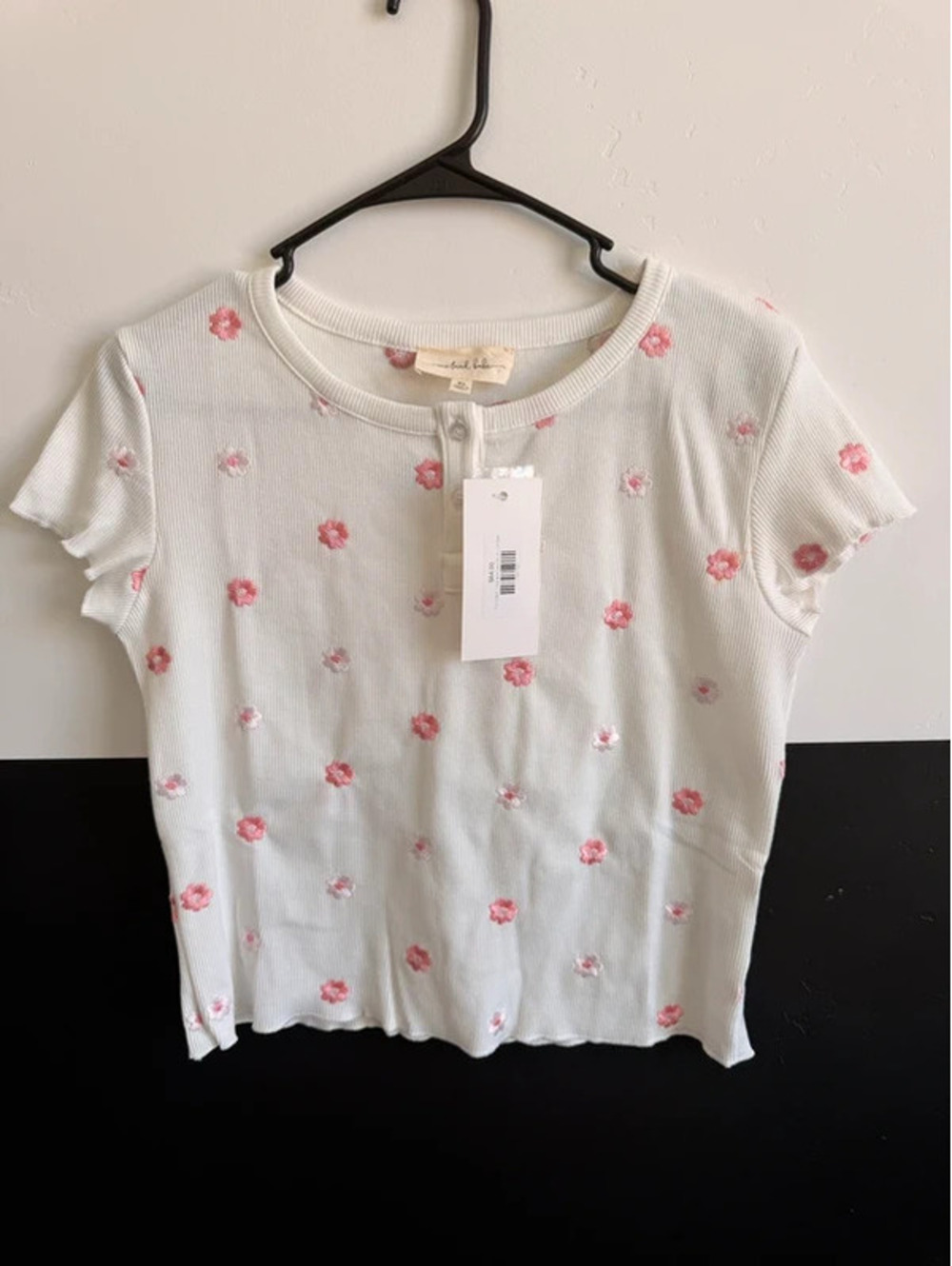 One Loved Babe Size XL Floral Embroidered Top